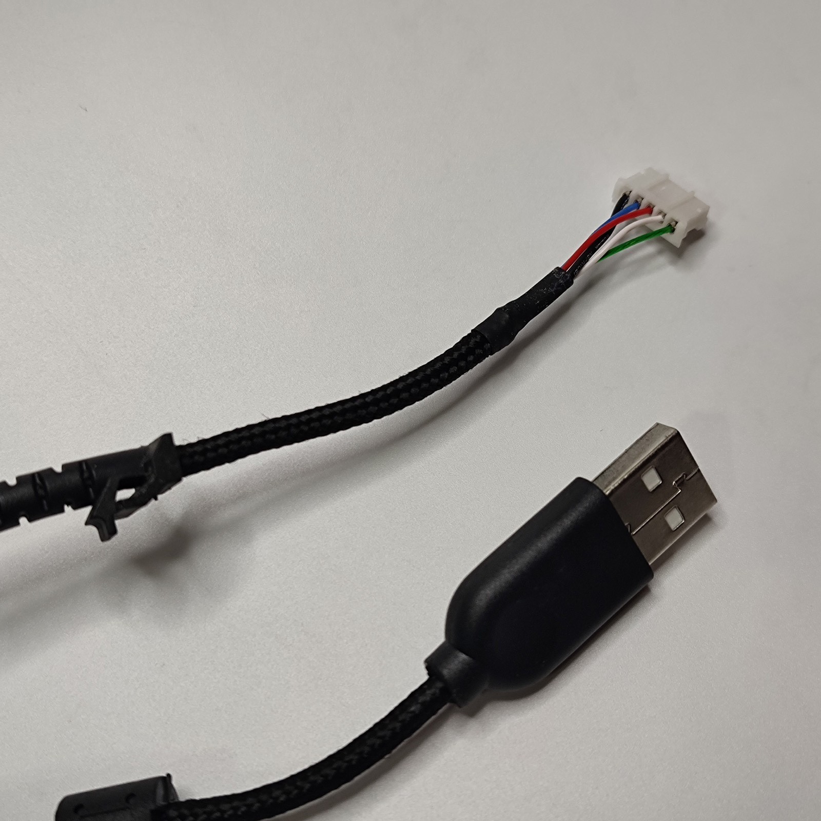 For Logitech G502 Hero Replacement Cable PVC with Snakeskin Braid Black