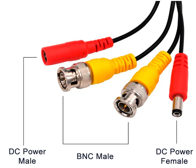 130ft/40m BNC Cable Security Camera Connection For HD CCTV DVR 1/2/4 Pcs