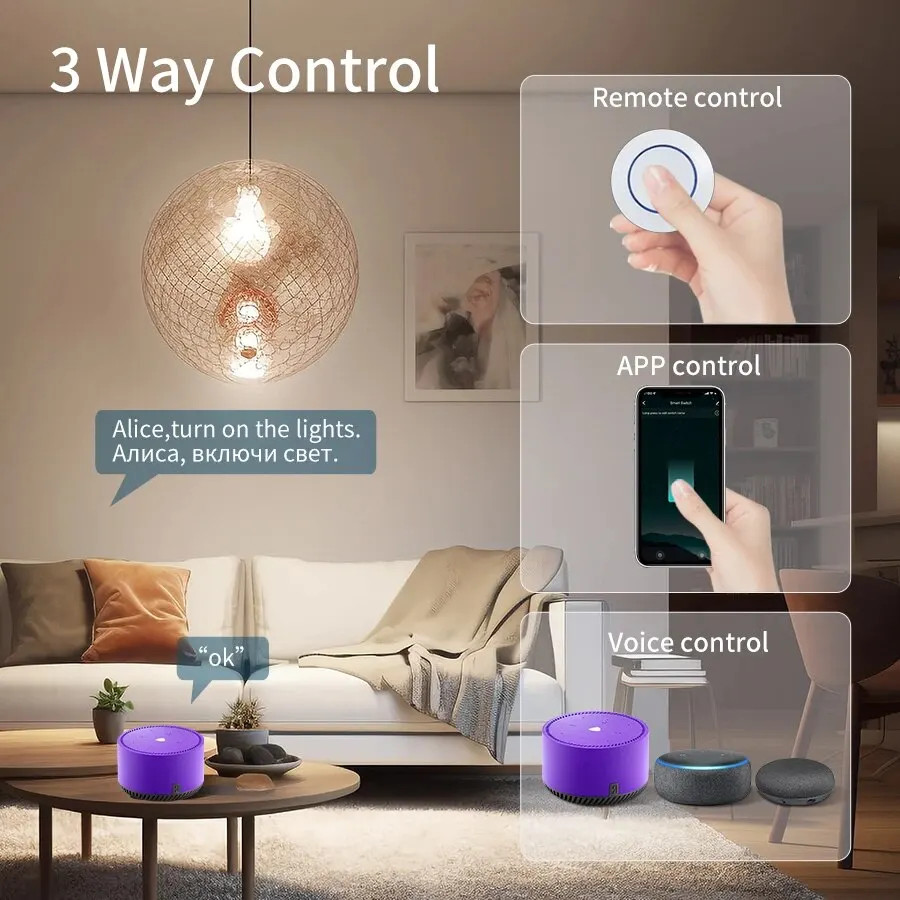 Tuya WiFi Smart Relay Switch 16A 20A RF433 Smart Life Alexa Google Home