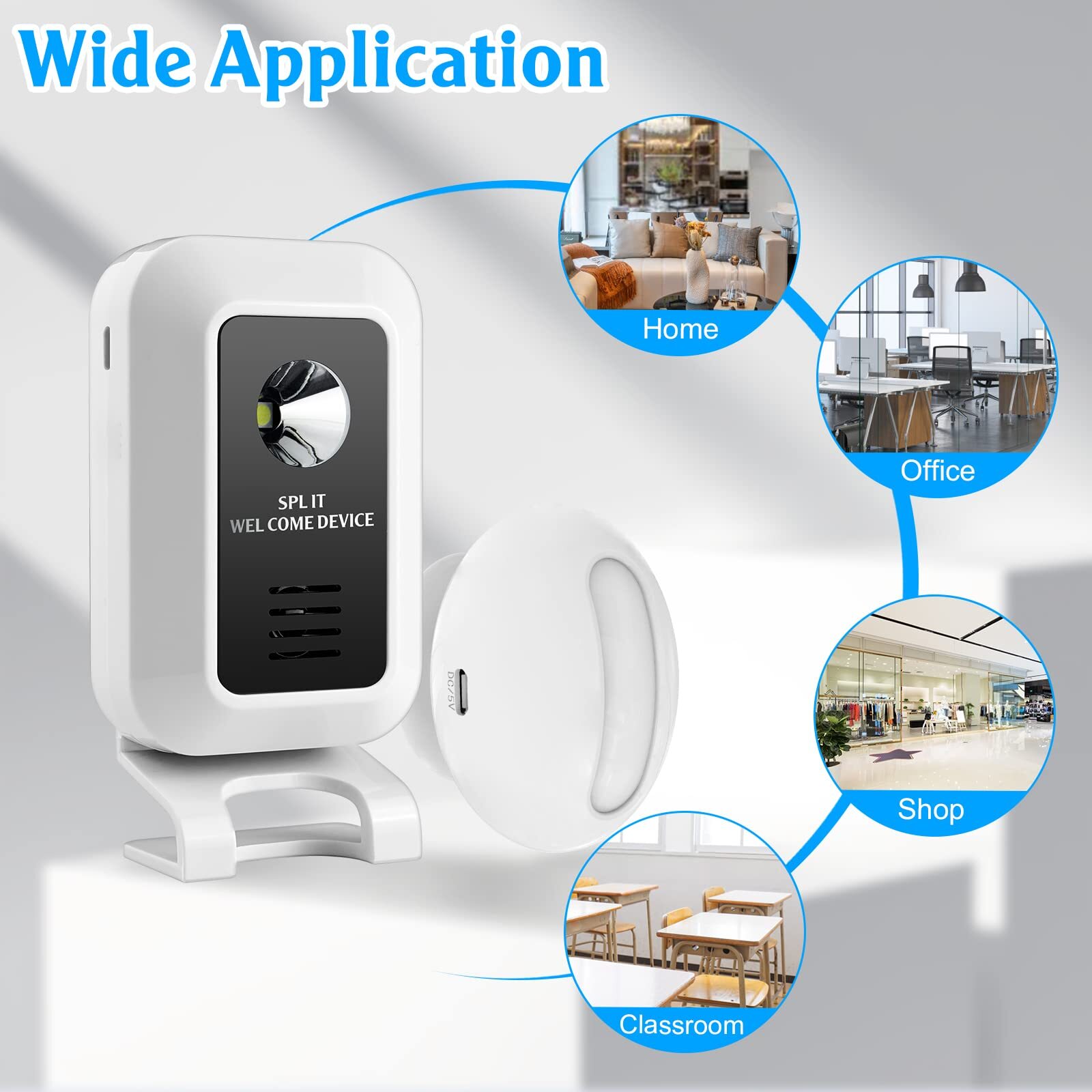 KERUI M7 Door Chime Wireless Business Door Motion Sensor Detector Visitor Alert
