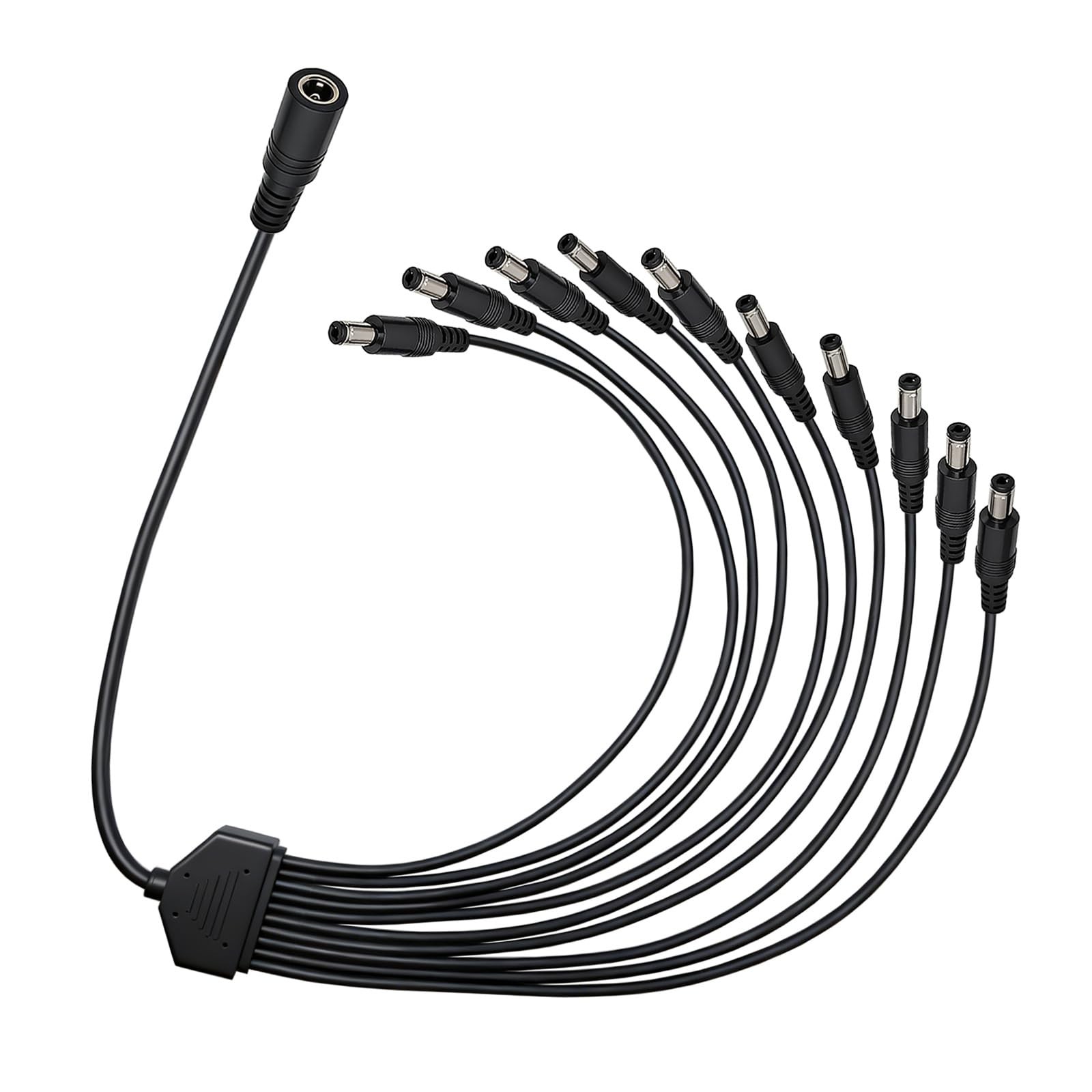 3 PCS DC Power Splitter Cable 1 to 10 Way 18AWG 5.5×2.1mm 12V 24V 10A 2.3ft