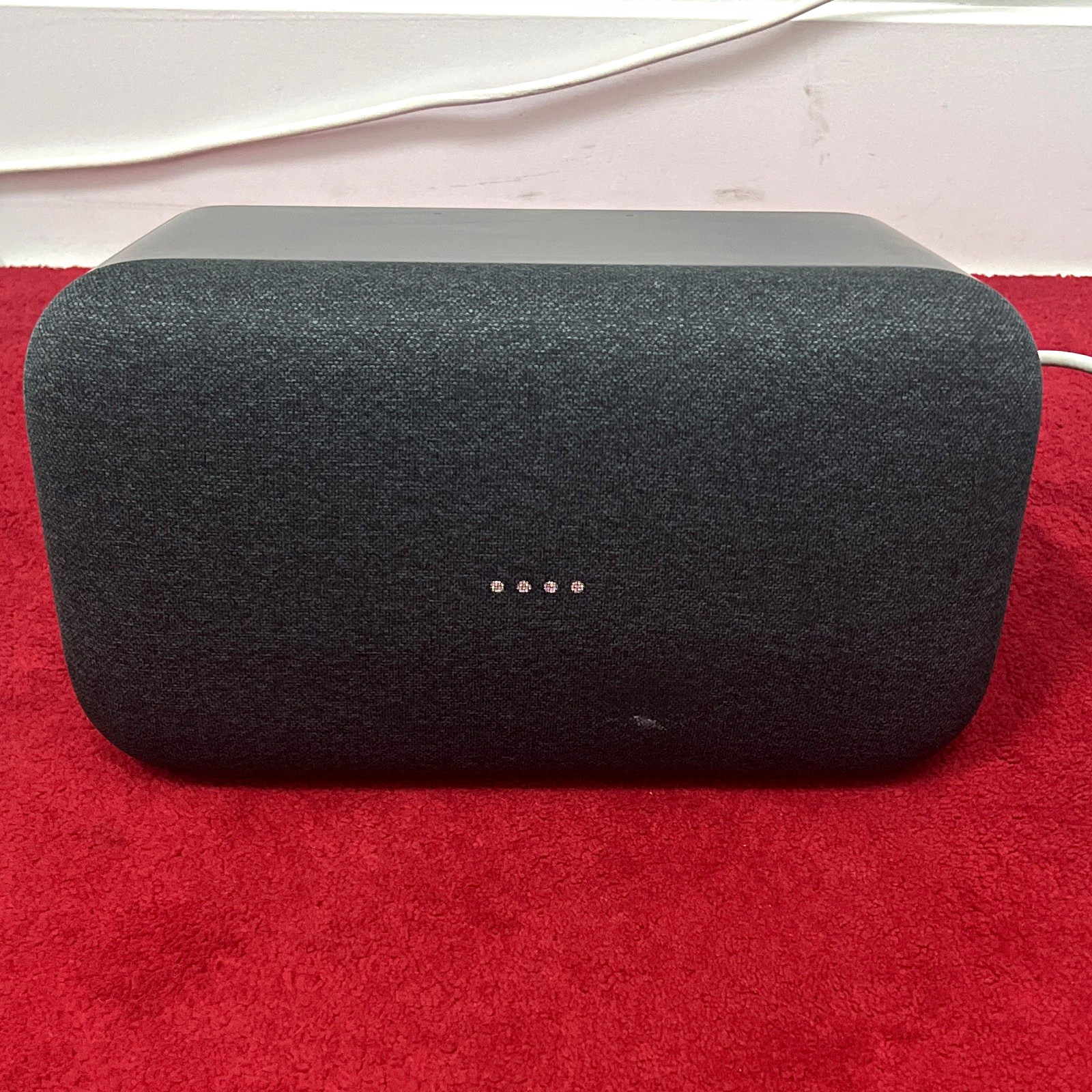 Google Home Max Smart Speaker Black Fabric Rectangular USB-C