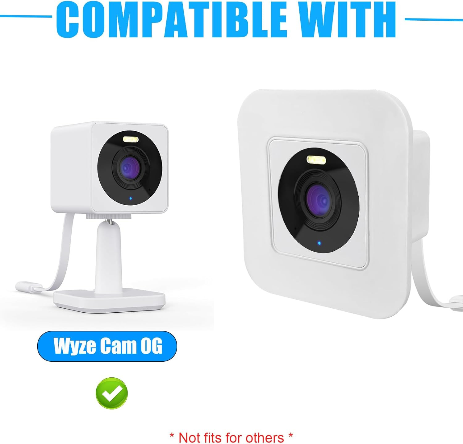 2 Pack Window Mount Fits for Wyze Cam OG Camera,Self Adhesive Camera Holder Atta