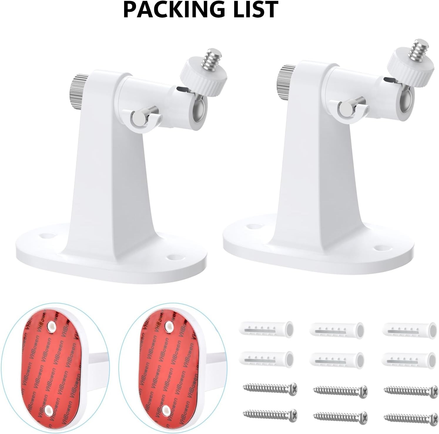 2Pack No Drilling Wall Mount for Ring Stick up Cam Battery/Plug-In 3Rd Gen/Stick