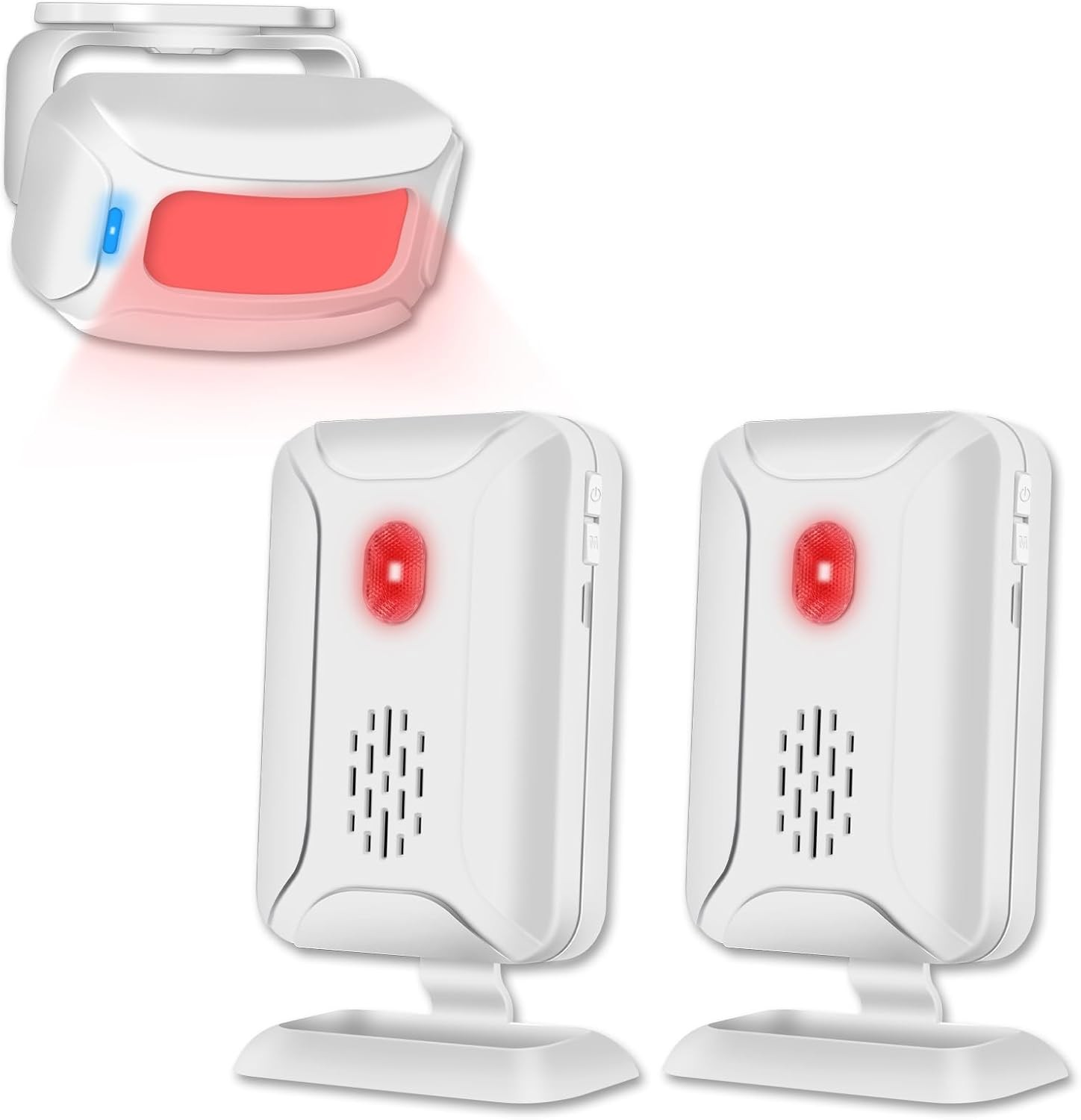 GREENCYCLE Door Sensor Chime, Motion Detector Alarm, Commercial White