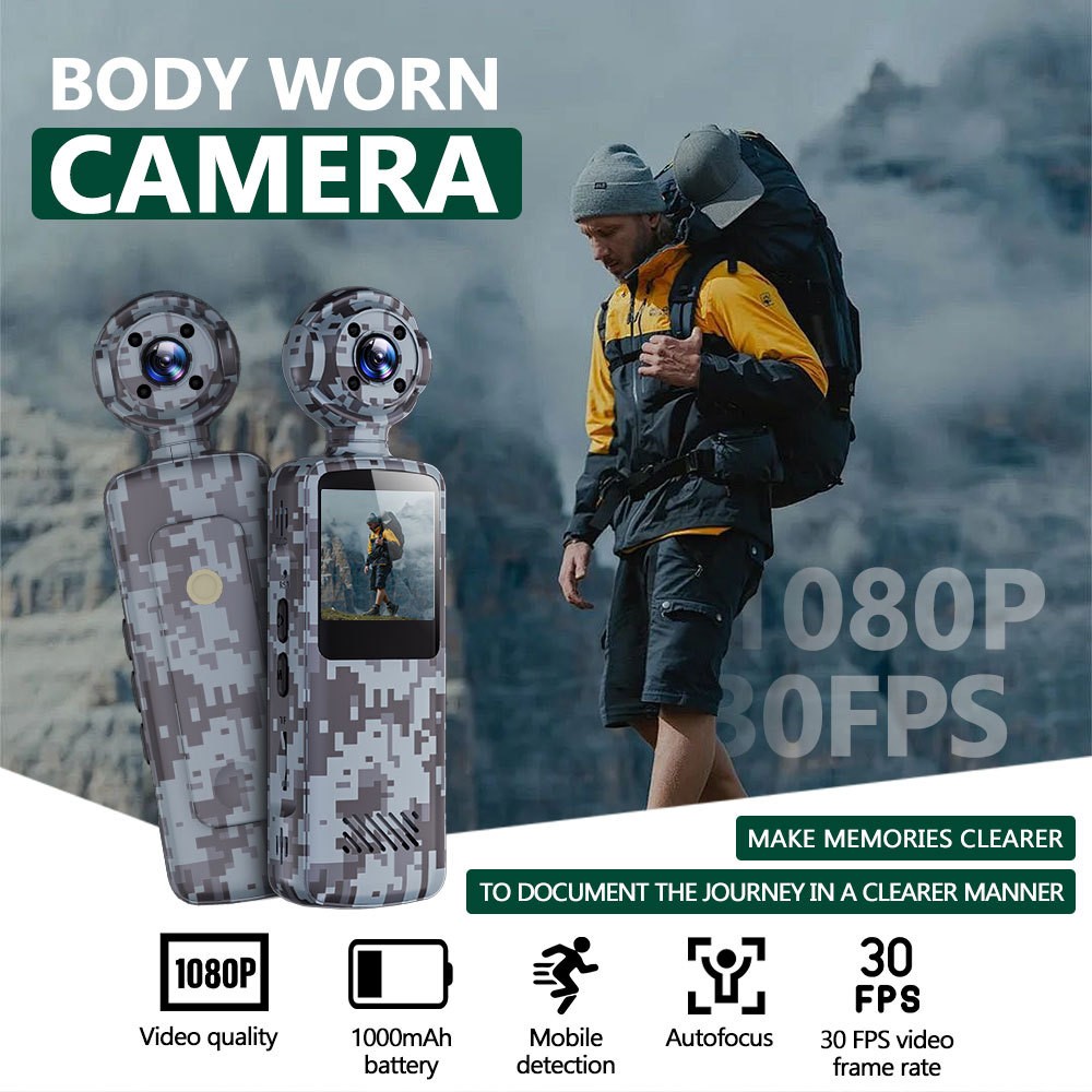 WIFI Body Camera HD 1080P Police Camcorder Night Vision for Outdoor