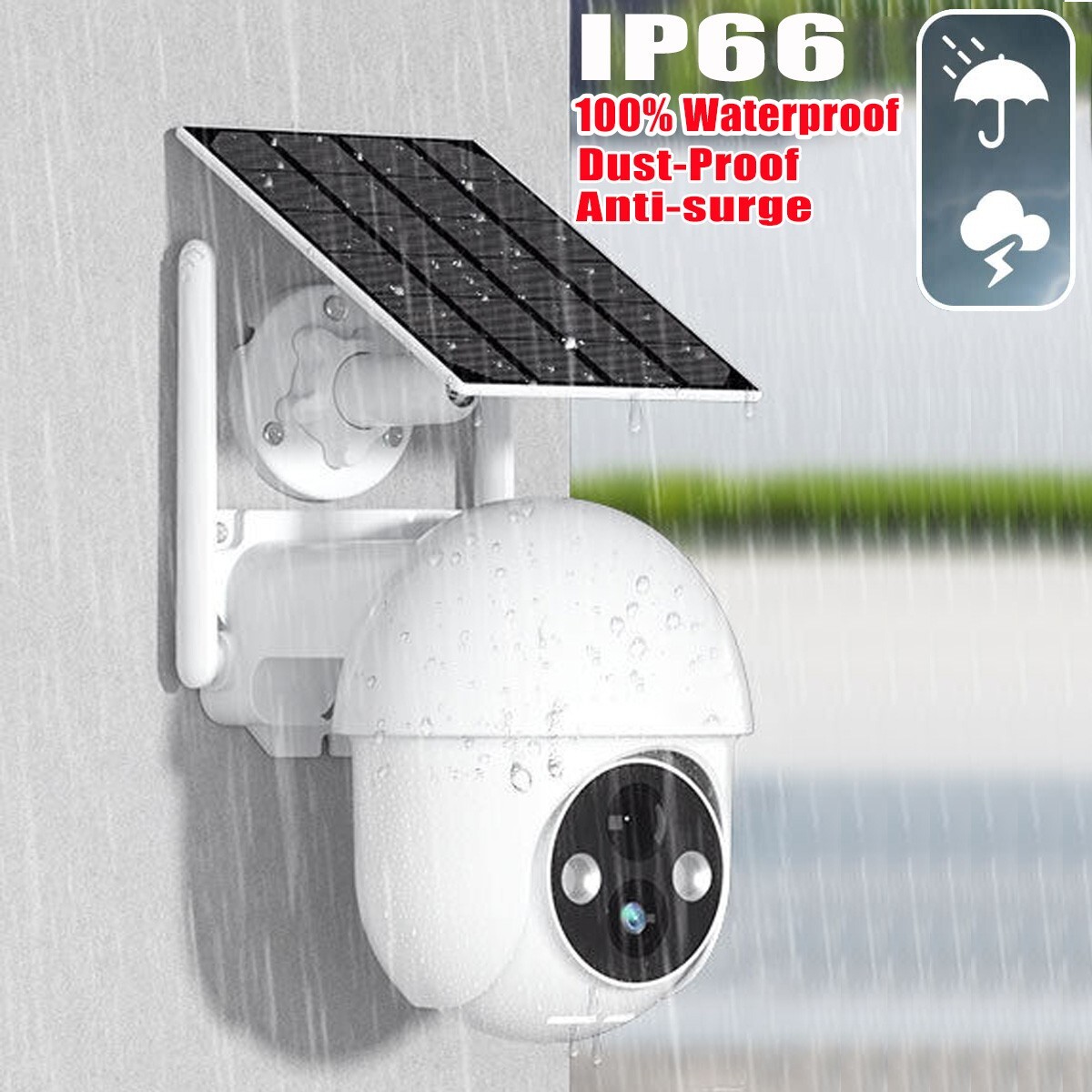 3Pack Solar Battery Powered Wireless Security Camera System WiFi IP Outdoor Home