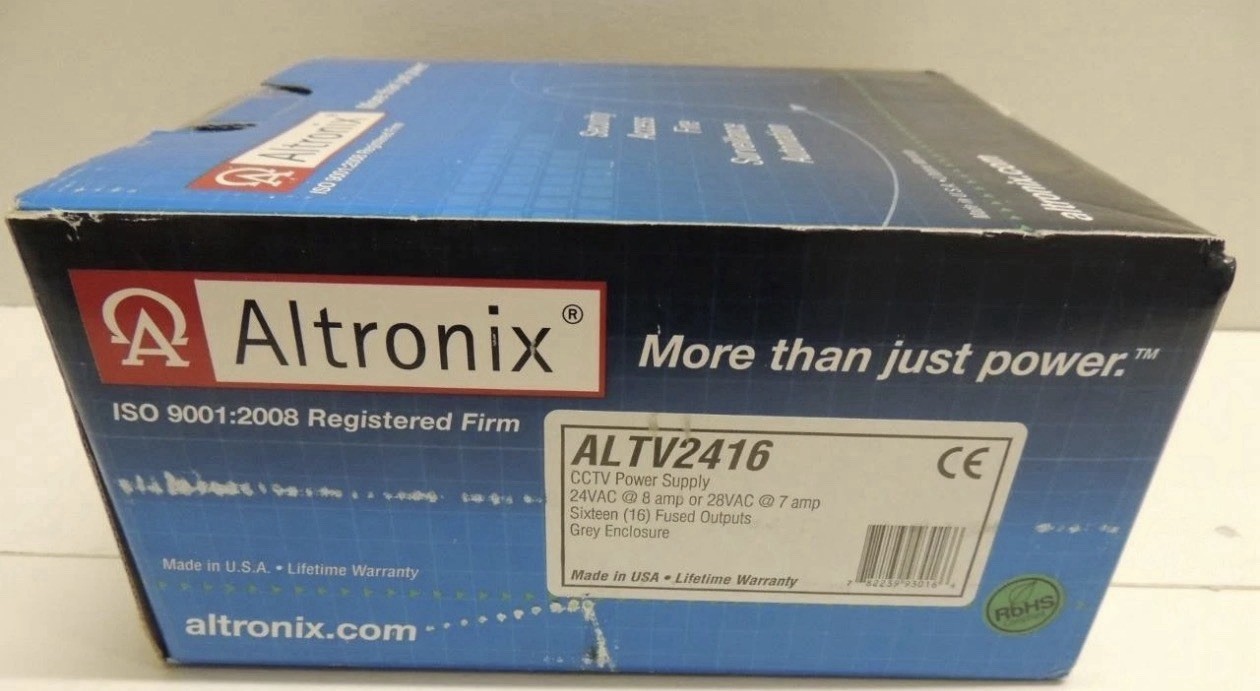 Altronix ALTV2416 CCTV Power Supply 24VAC @8amp or 28VAC @7amp 16 fused outlets