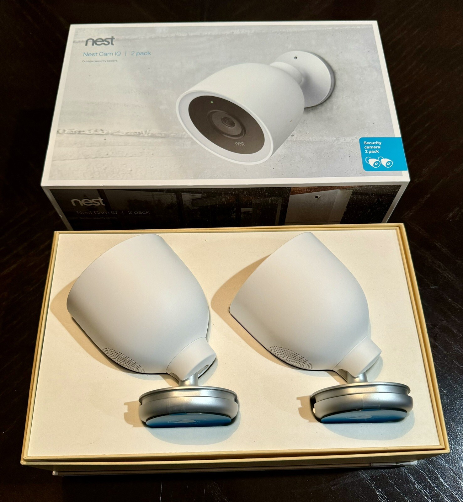 NEST Cam IQ Outdoor (2-Pack) Smart Security Camera Model NC4200US – New Open Box