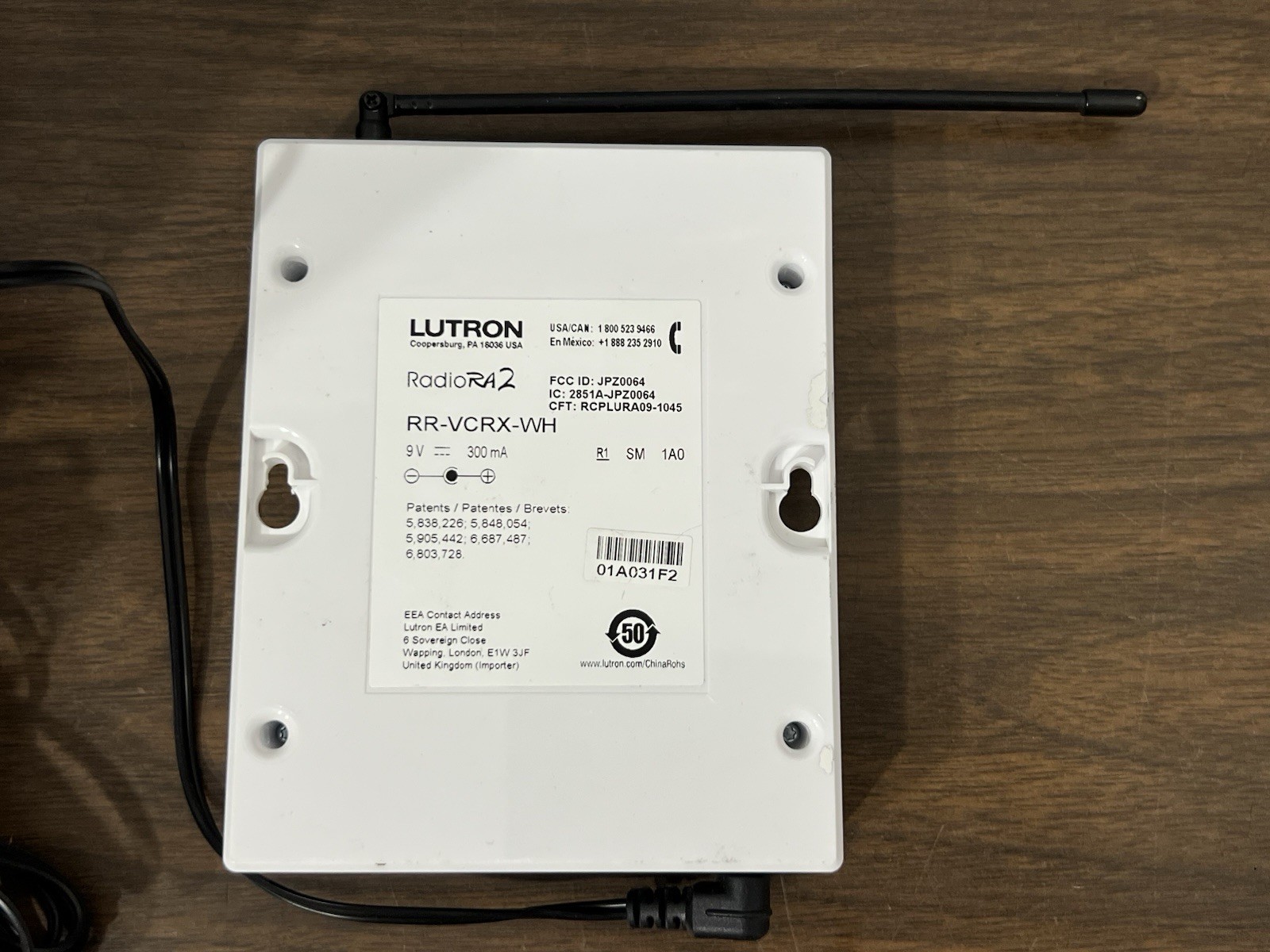 Lutron Visor Control Receiver – RadioRA2 | RR-VCRX-WH- ( PRICE FOR 1 UNIT )