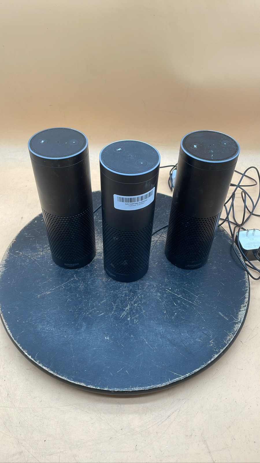 Amazon SK705DI Echo 1st Gen Smart Speaker Voice Assistant Device Unit Lot of 3