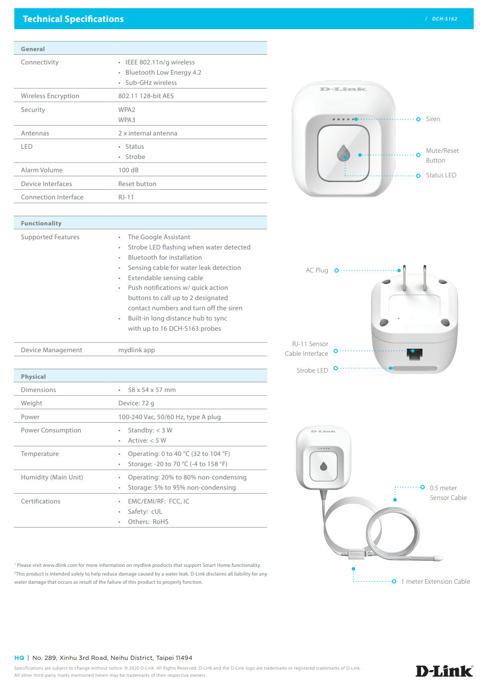 4″ WIRELESS D-LINK CLEANOUT PLUG ALARM SENSOR