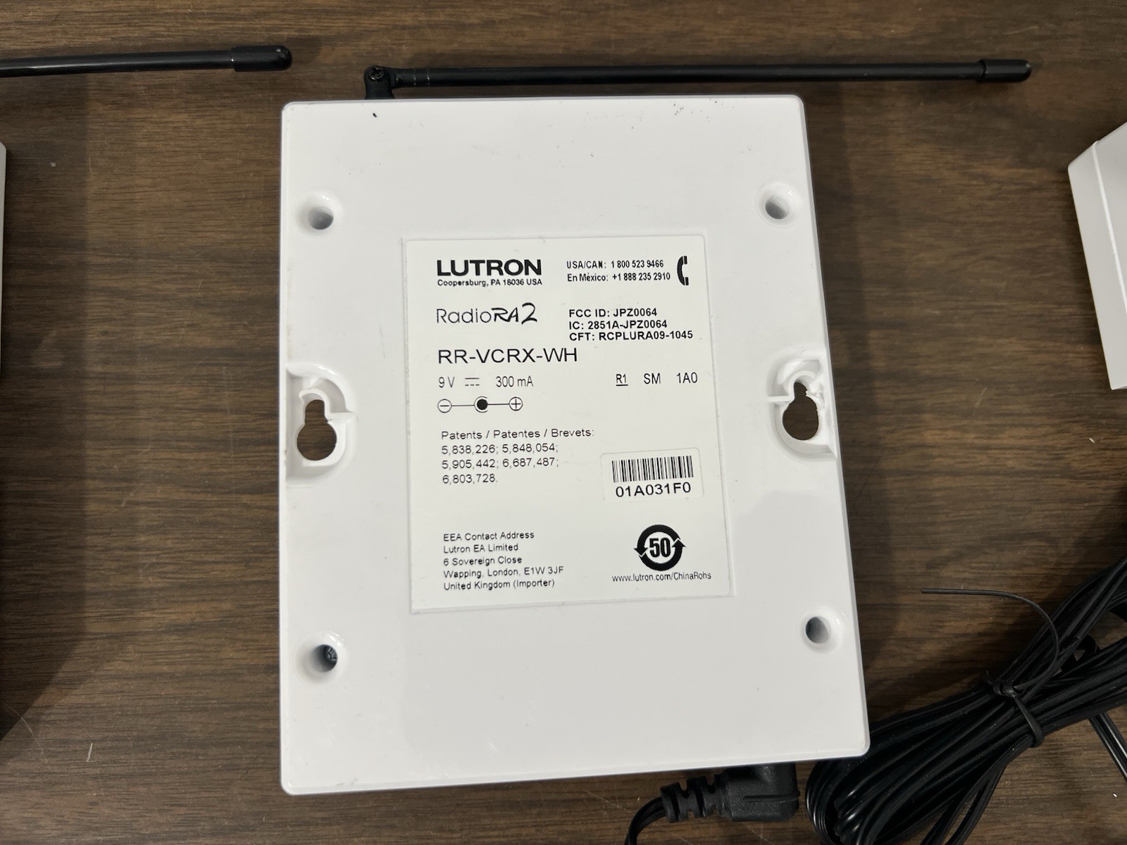 Lutron Visor Control Receiver – RadioRA2 | RR-VCRX-WH- ( PRICE FOR 1 UNIT )