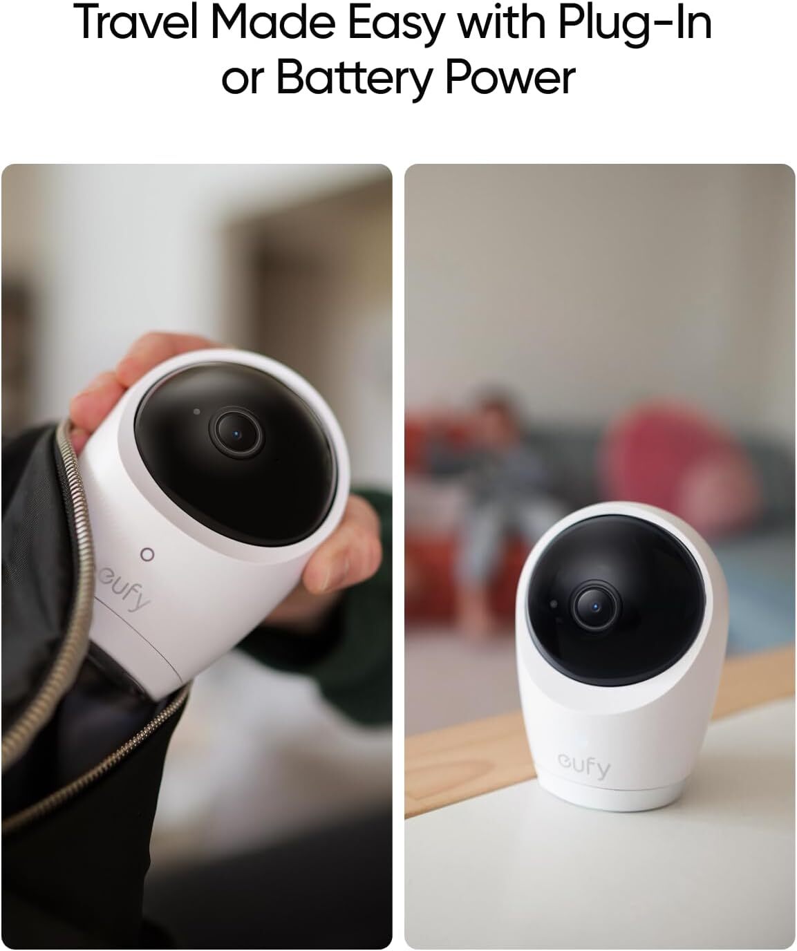 eufy Security 5” Baby Monitor E20 2K Portable Camera PTZ Wi-Fi Free ANR|Refurb