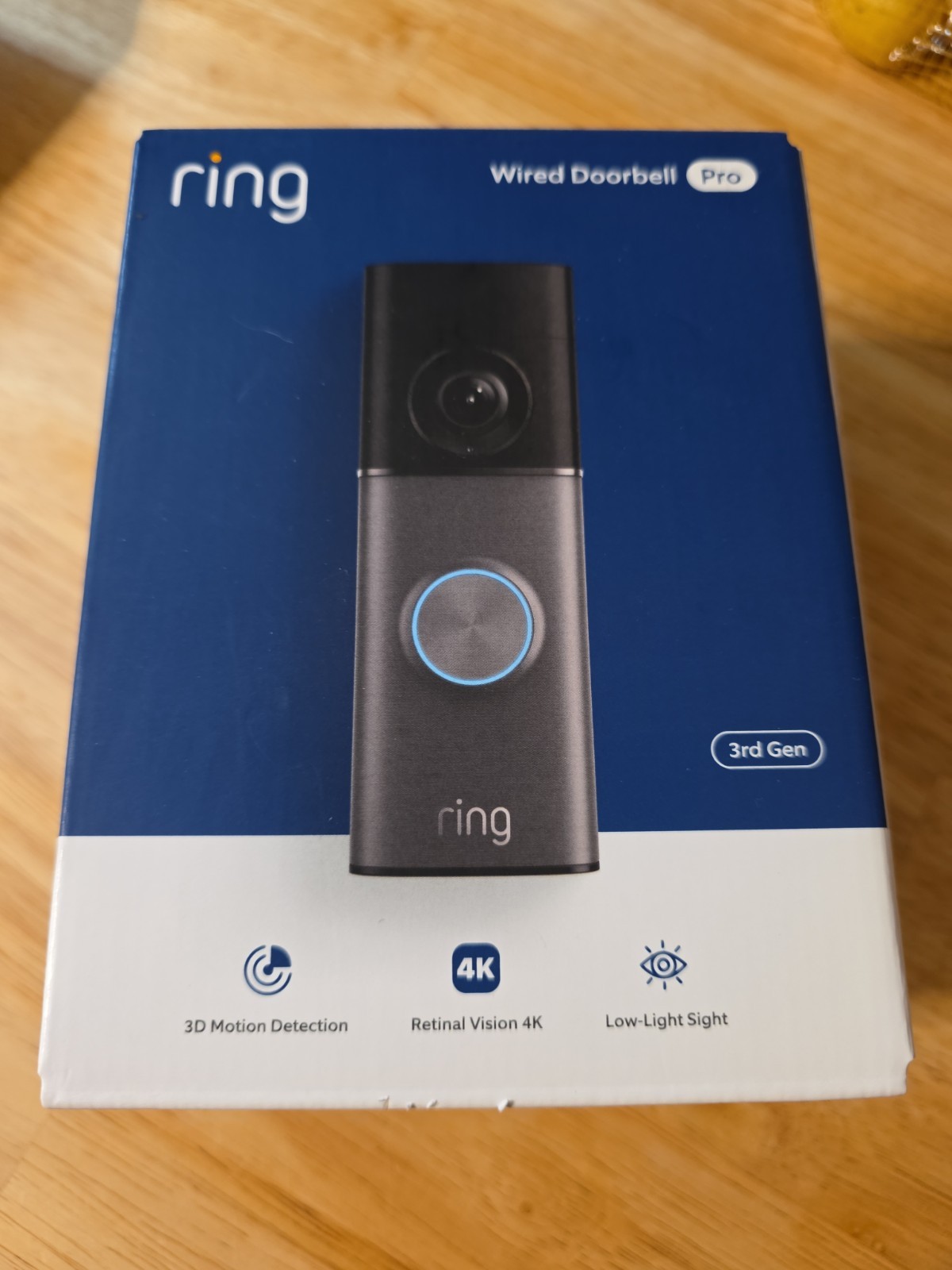 Ring Wired Doorbell Pro 4K (Newest Model) | 3rd Gen | Sealed