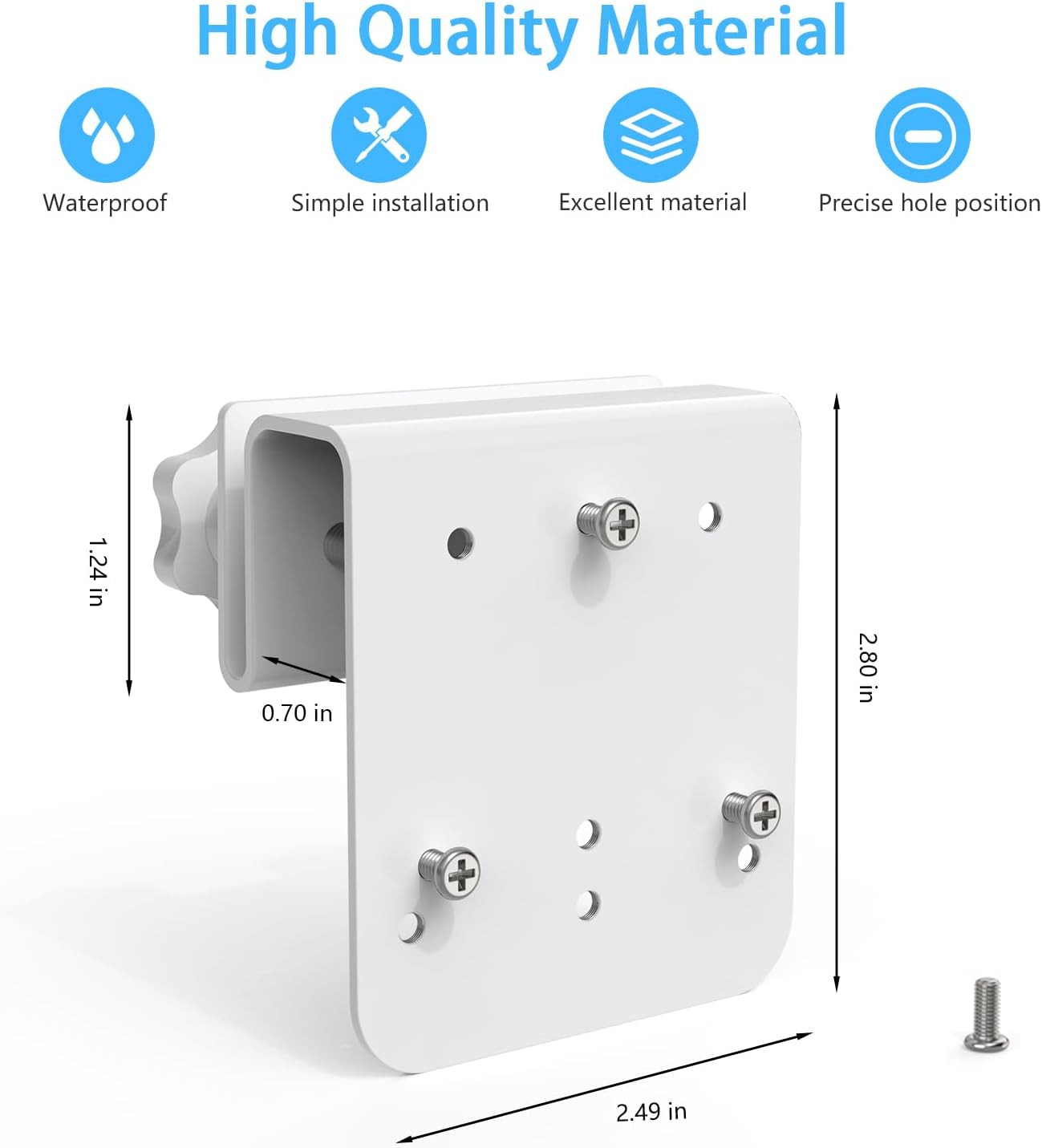 Metal Gutter Mount for AOSU Security Camera Wireless Outdoor (Solarcam D1 Classi