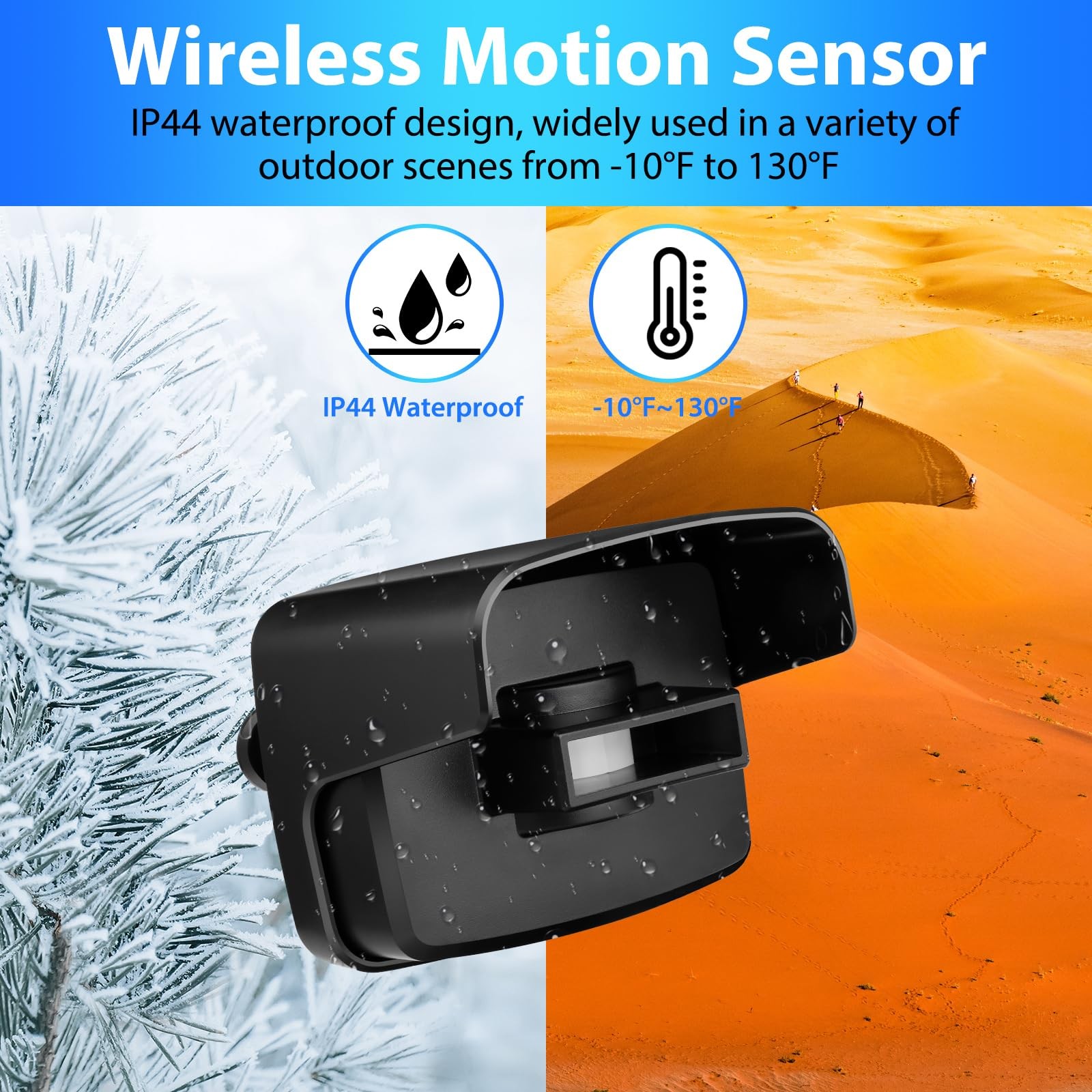 Wireless Driveway Alarm, Outdoor Weatherproof Motion Sensor & Detector with 6…