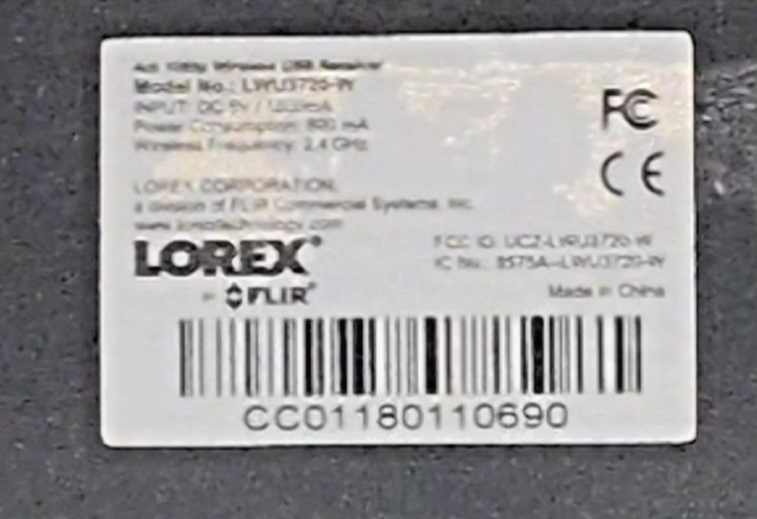 Lorex LWU3720-W 4-Channel 1080p Wireless USB Receiver for LH060 DVR Systems