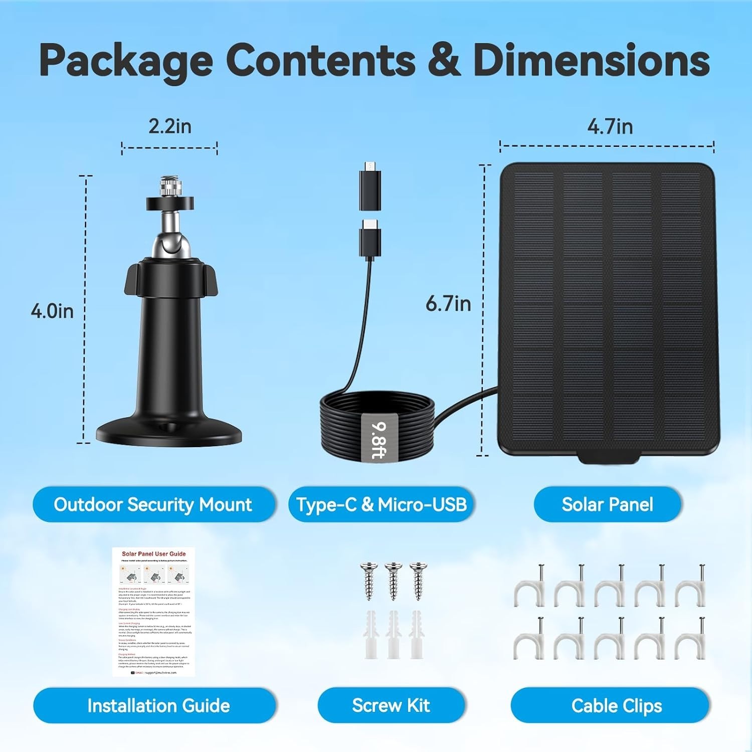 Durable 3W Solar Panel with Waterproof Design – Perfect for Outdoor Cameras