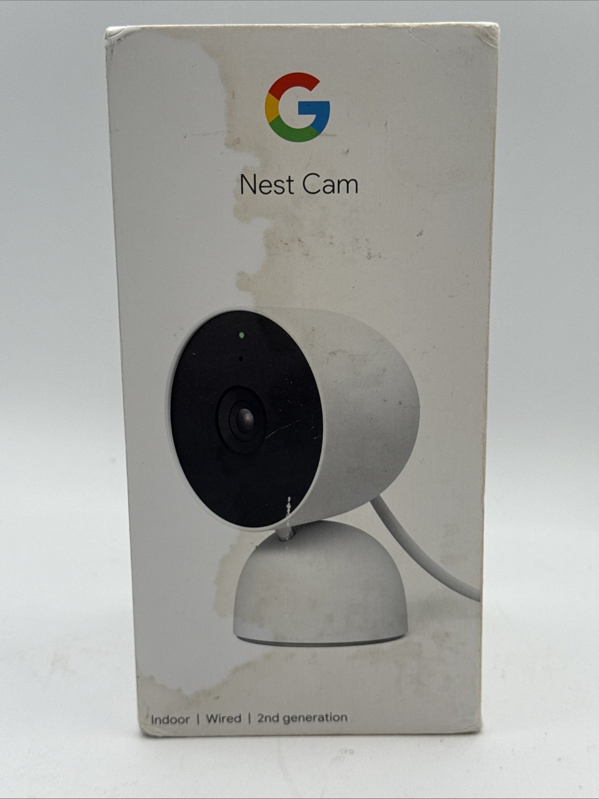Google Nest Cam Indoor Wired Smart Home Security Camera Snow White GJQ9T