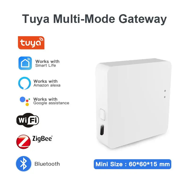 Tuya Smart Gateway Hub Multi-Mode Bridge WiFi Bluetooth ZigBee Wired/Wireless