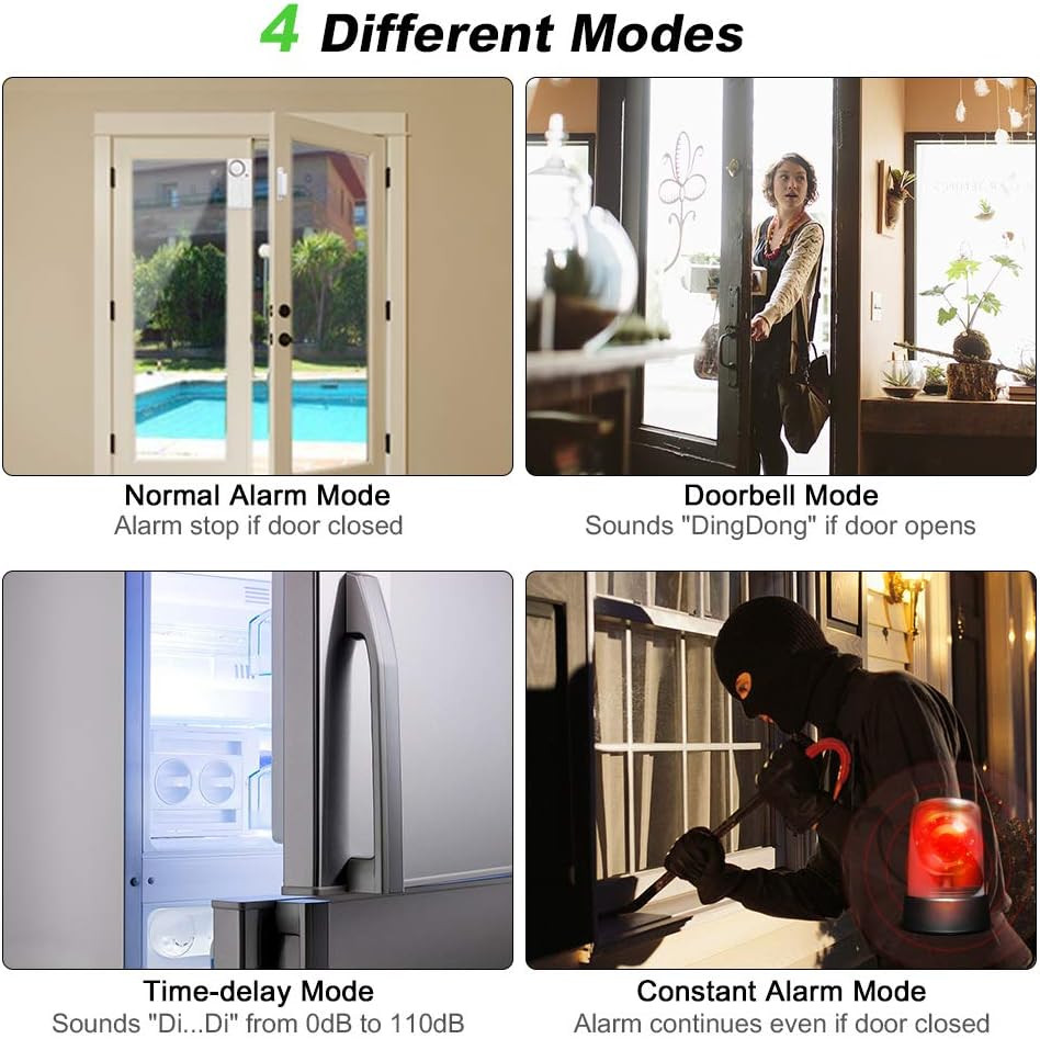 Freezer Door Alarm with Delay When Left Open, 3/15/30/60 Seconds Adjustable D…