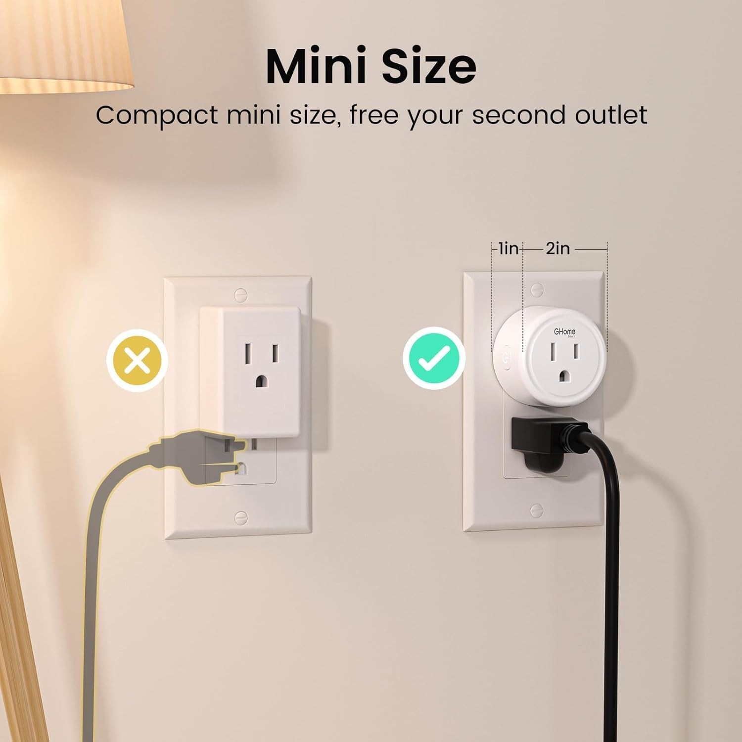 GHome Smart Plug, WiFi Smart Plug Outlet APP Remote Control, 2.4GHz 4pk