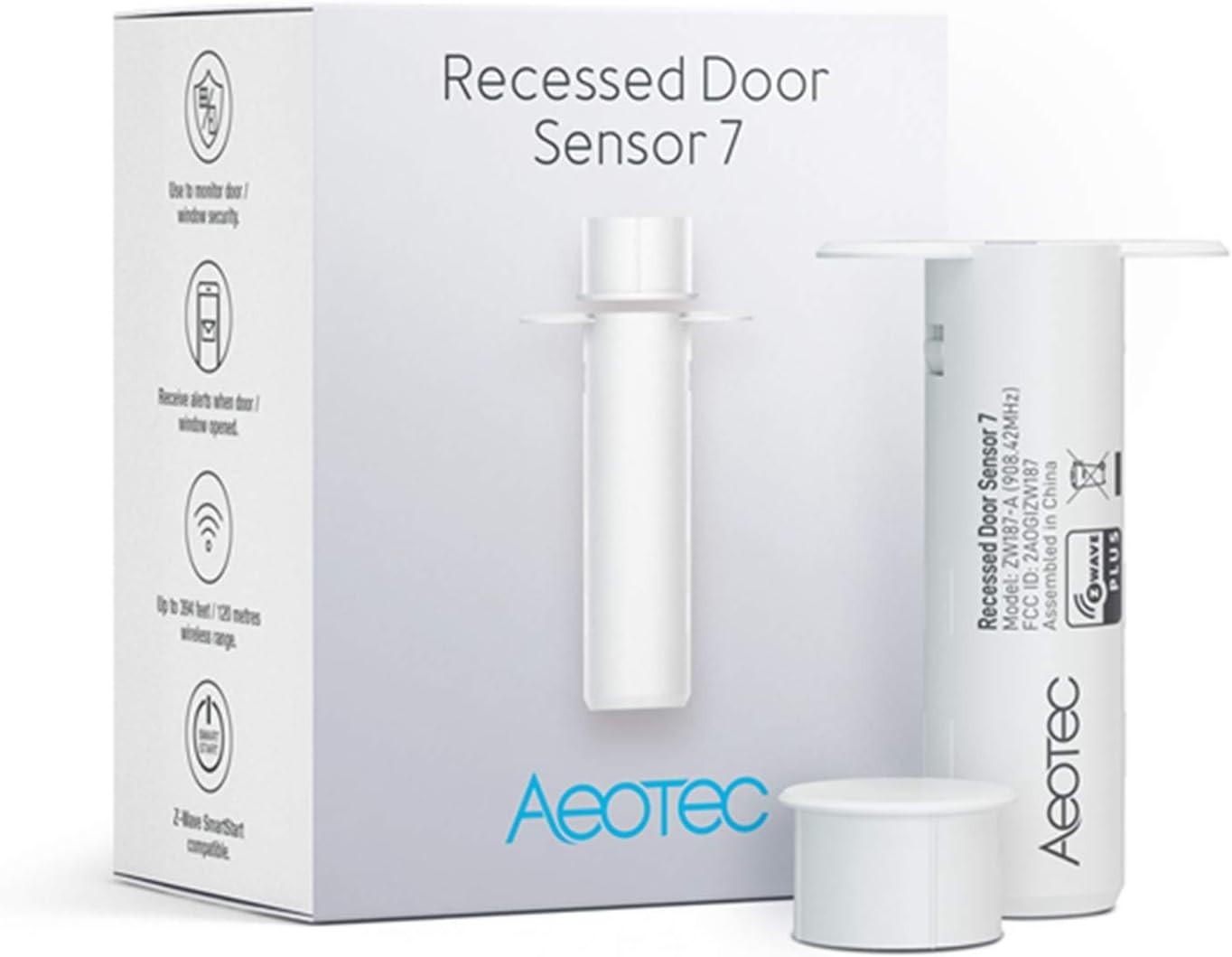 Z-Wave Plus Smart Door Sensor for Home Security with Magnetic Contact System