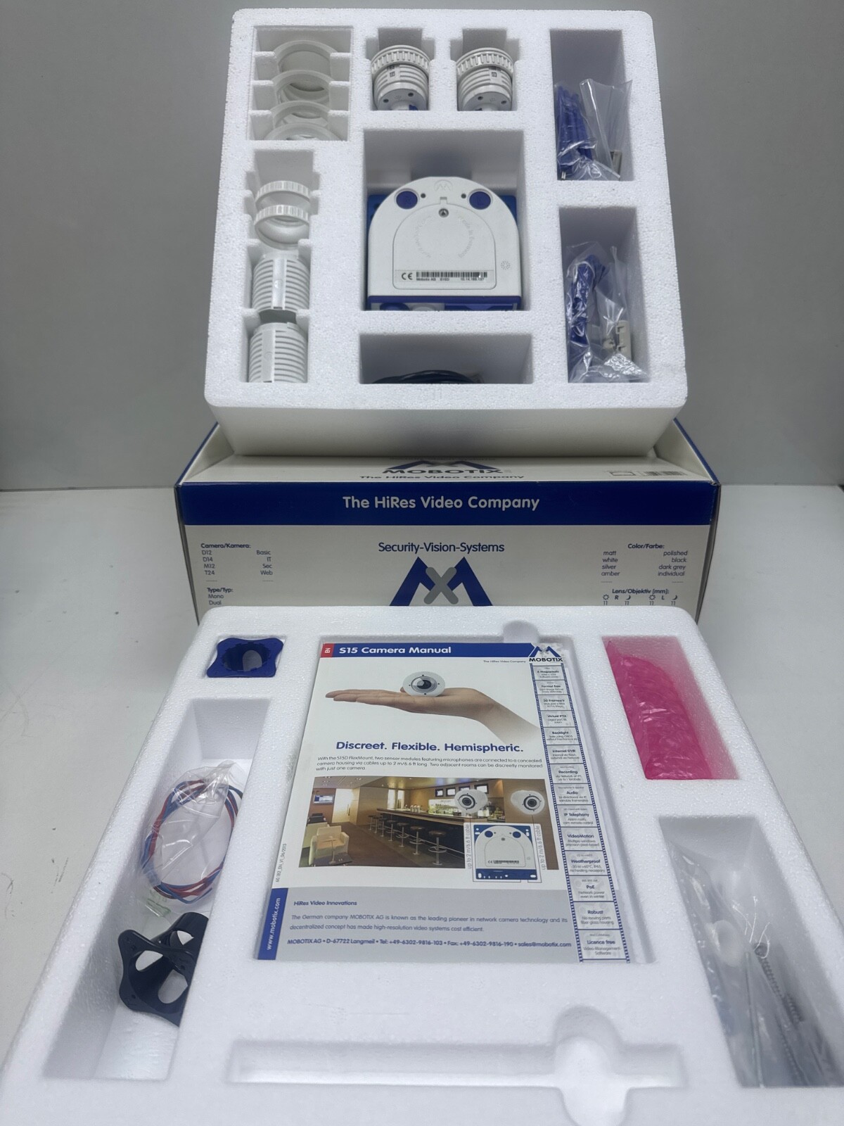 Mobotix MX-S15D-SET3 FlexMount S15 Complete Set Hemispheric IP Security Camera