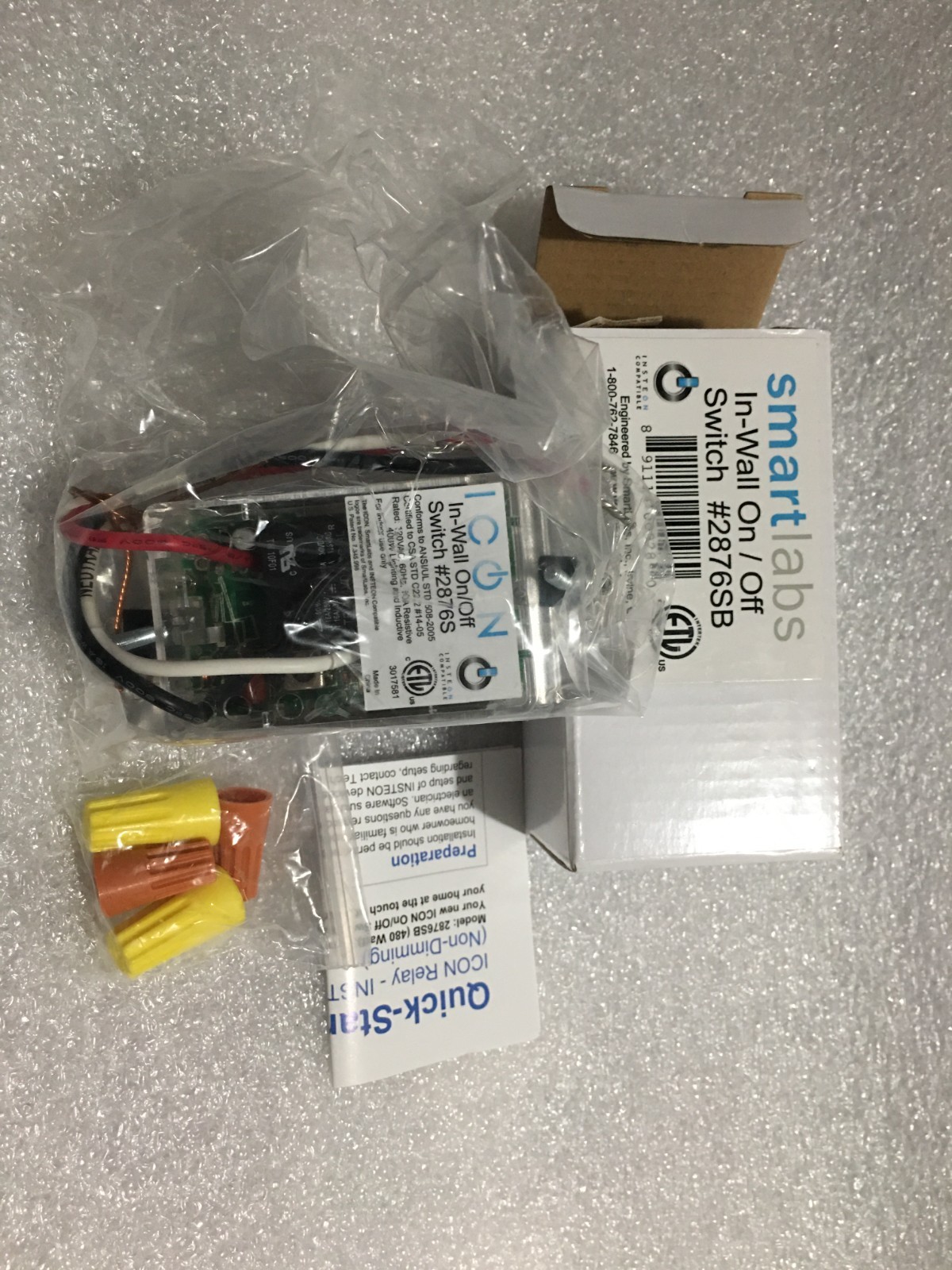 Smartlabs In Wall On/Off Switch #2876SB