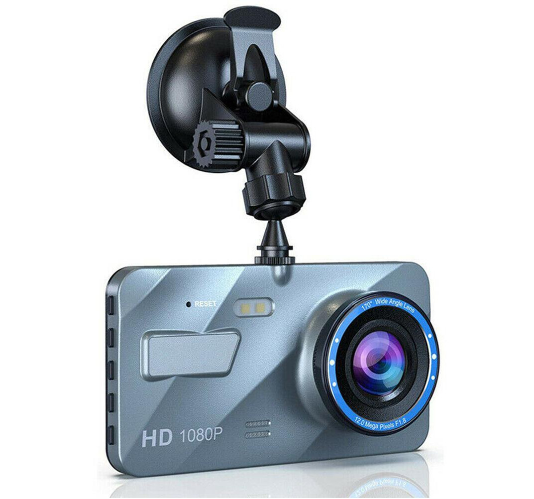 Touch Screen Dash Cam 4″ 1080P Dual Lens Car DVR Recorder Front and Rear Camera