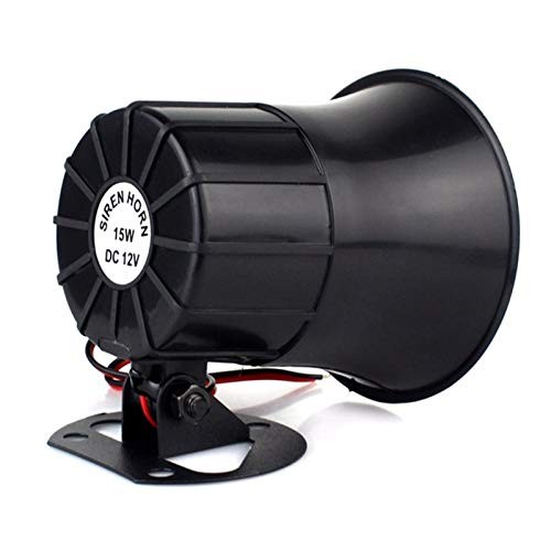 Wired Alarm Siren Horn 15W DC 6 to 12V Siren with Bracket for Home Alarm System