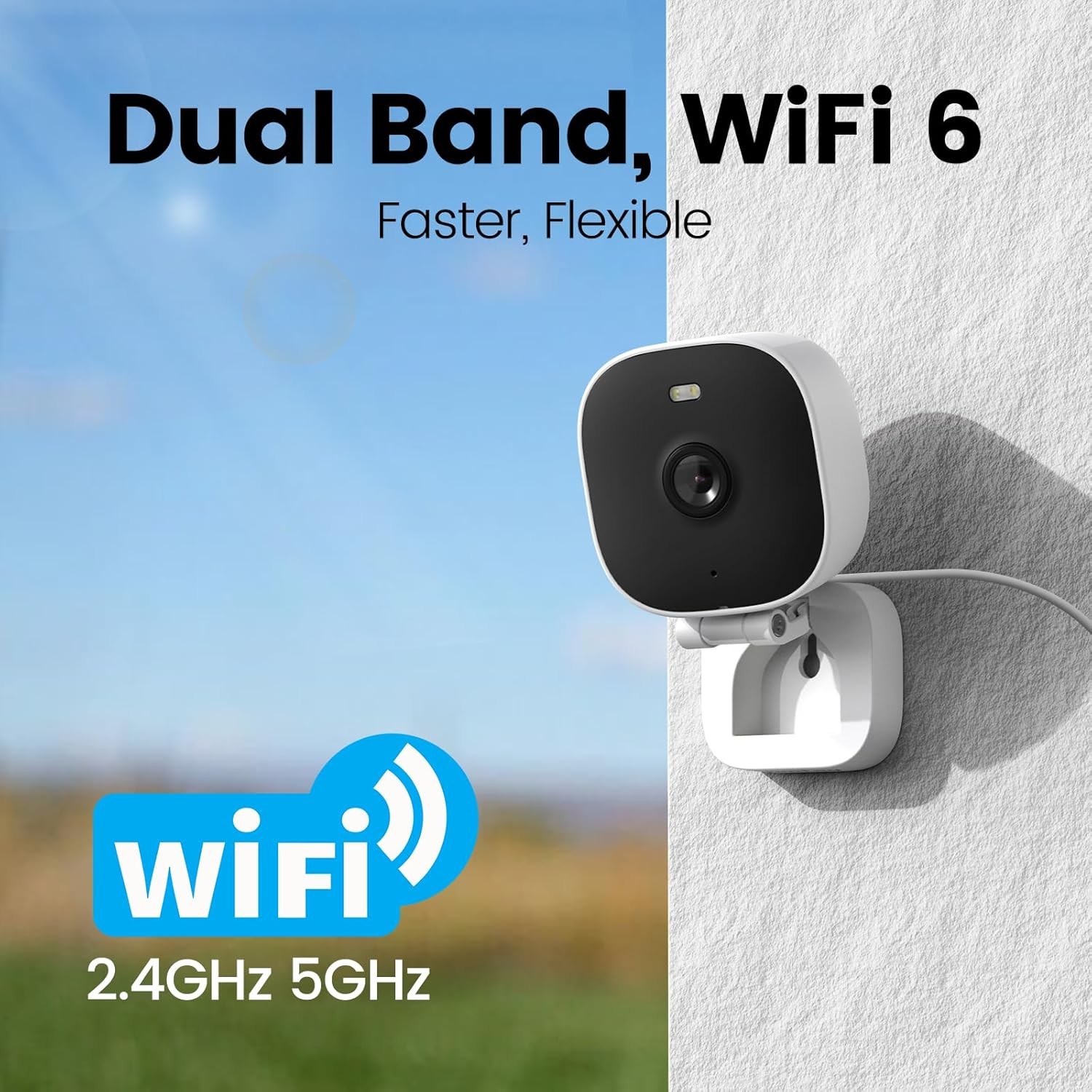 Vimtag Security Camera Outdoor 2.5K, 2.4G/5G Smart Wi-Fi 2.5K/4MP White