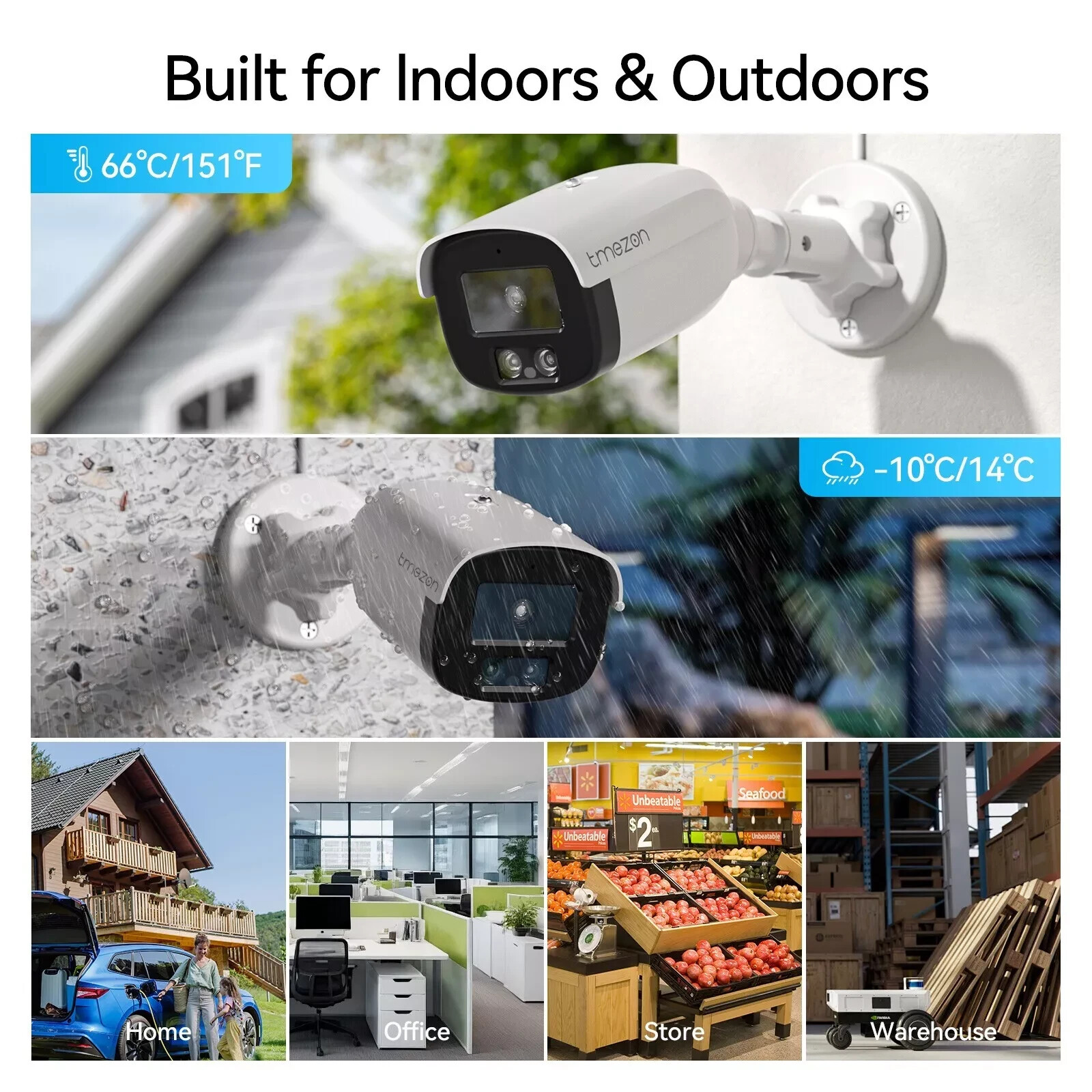 Outdoor Home Waterproof HD 1080P CCTV Security Camera Night Vision Bullet Cam