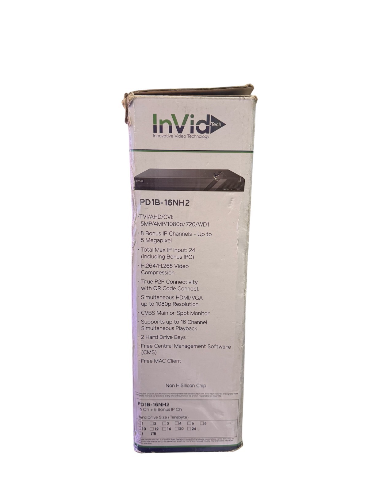 Invid Tech PD1B-16NH2 16Ch+ 8 Bonus IP CH Universal Port Recorder