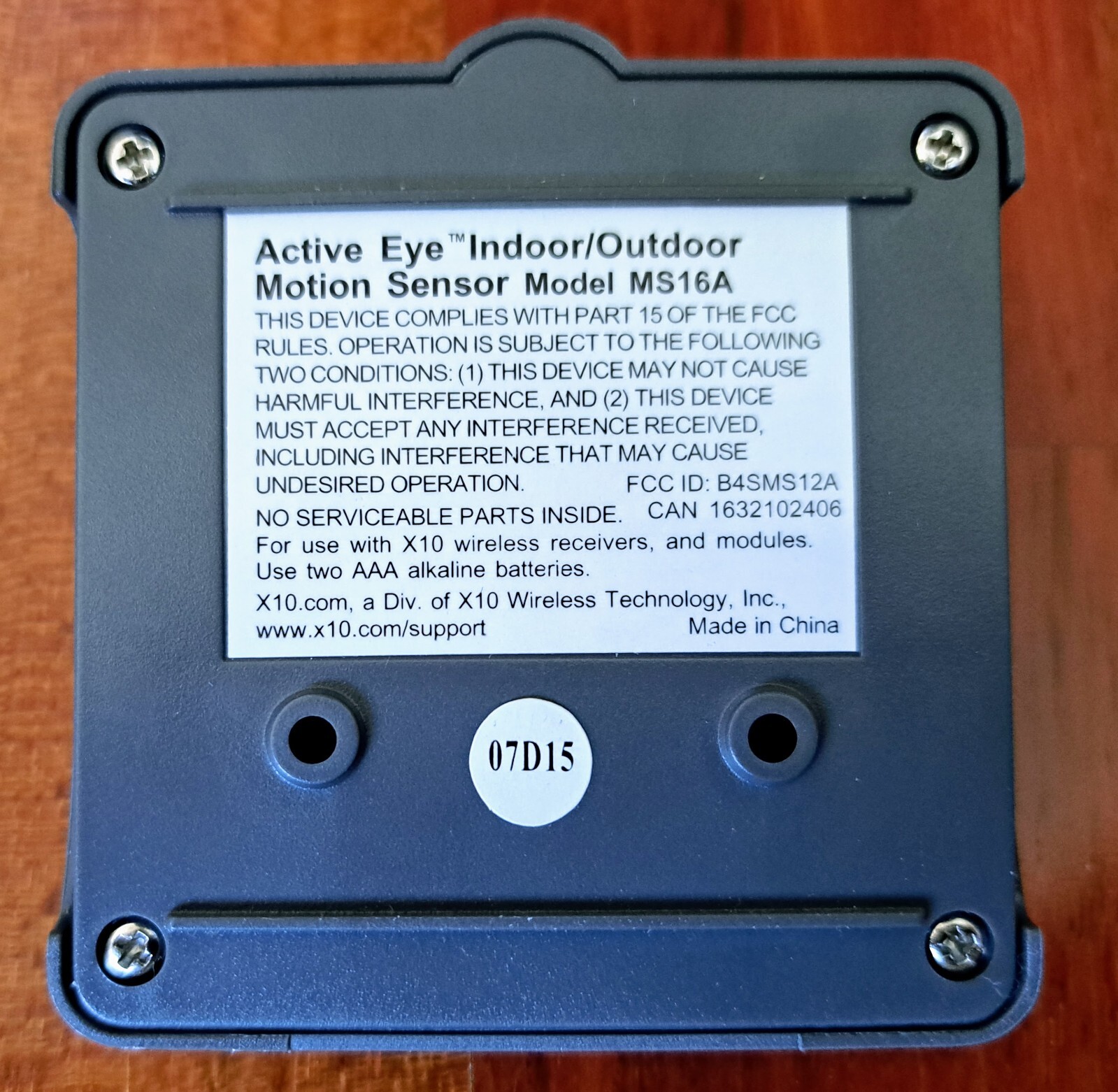X10 Activehome ActiveEye Motion Sensor (Outdoor), Model MS16A, Brand New In Box